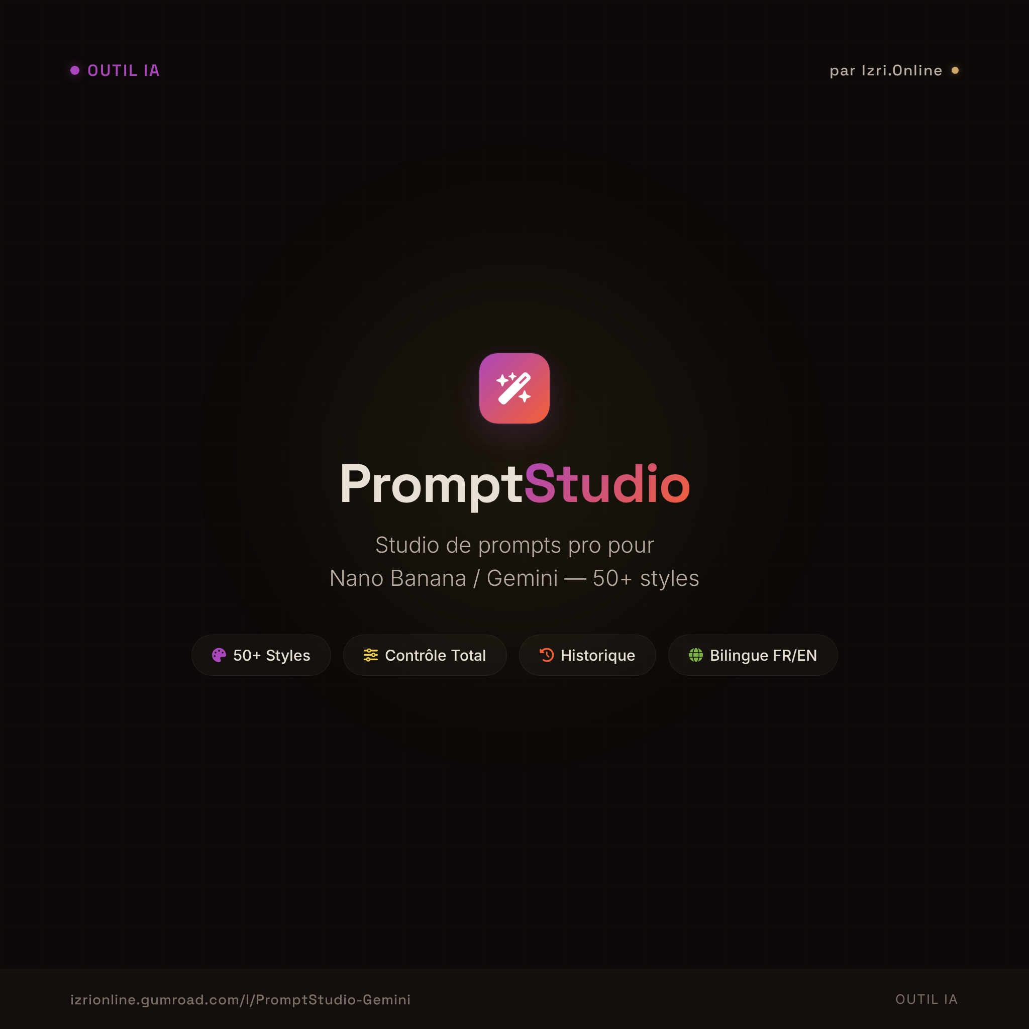 Prompt Studio — Studio de Prompts IA Pro