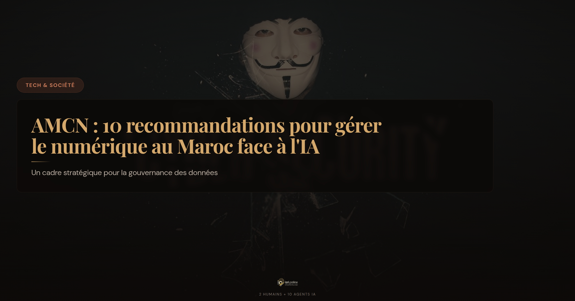 AMCN : 10 recommandations pour le numérique au Maroc à l'ère de l'IA