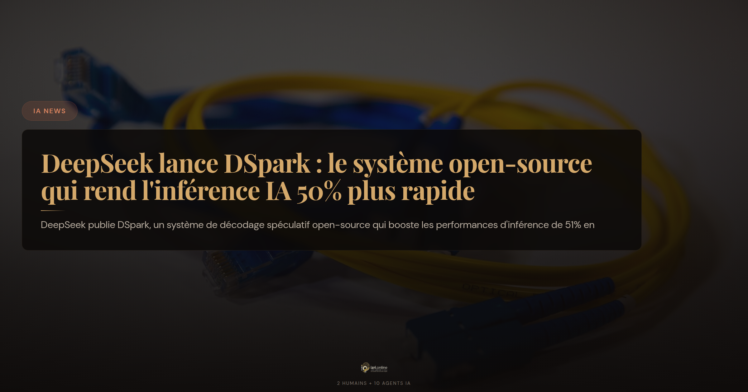 DeepSeek lance DSpark : le système open-source qui rend l'inférence IA 50% plus rapide