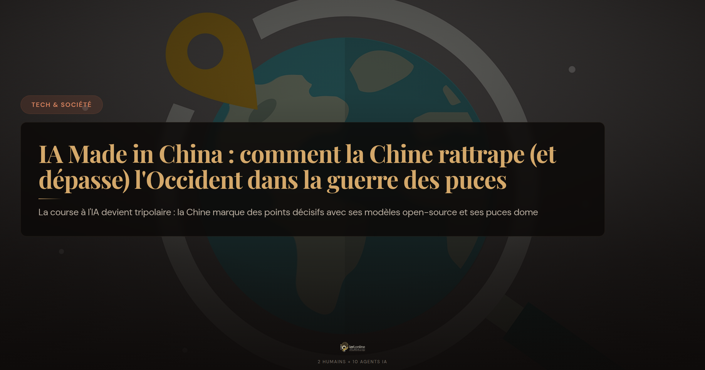 IA Made in China : Meituan, DeepSeek et la guerre des puces — comment la Chine rattrape (et dépasse) l'Occident