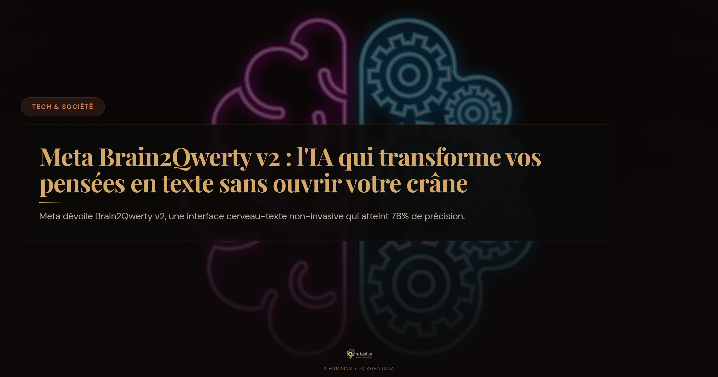 Meta Brain2Qwerty v2 : l'IA qui transforme vos pensées en texte sans ouvrir votre crâne