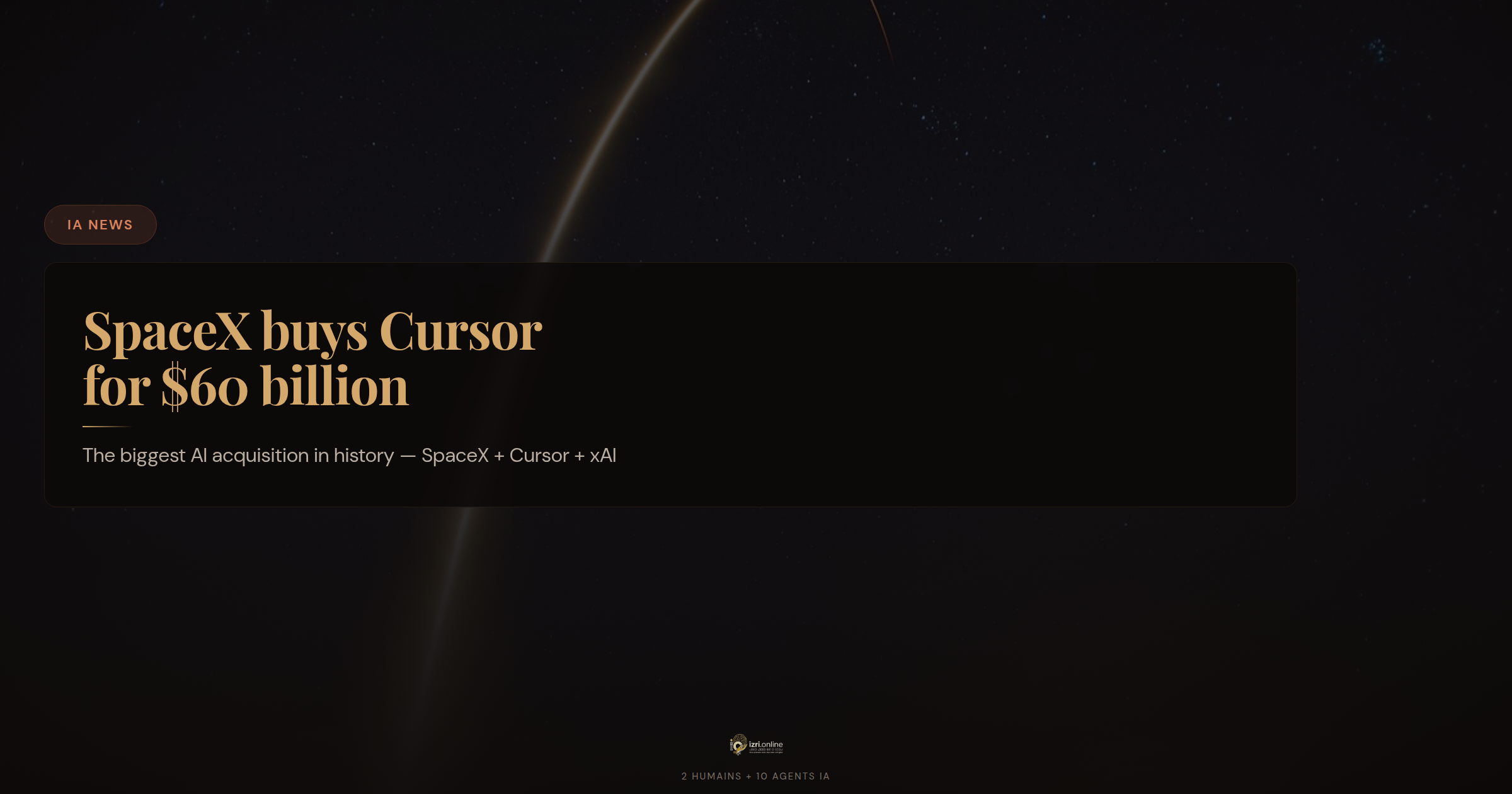 SpaceX buys Cursor for $60 billion — the biggest AI acquisition in history