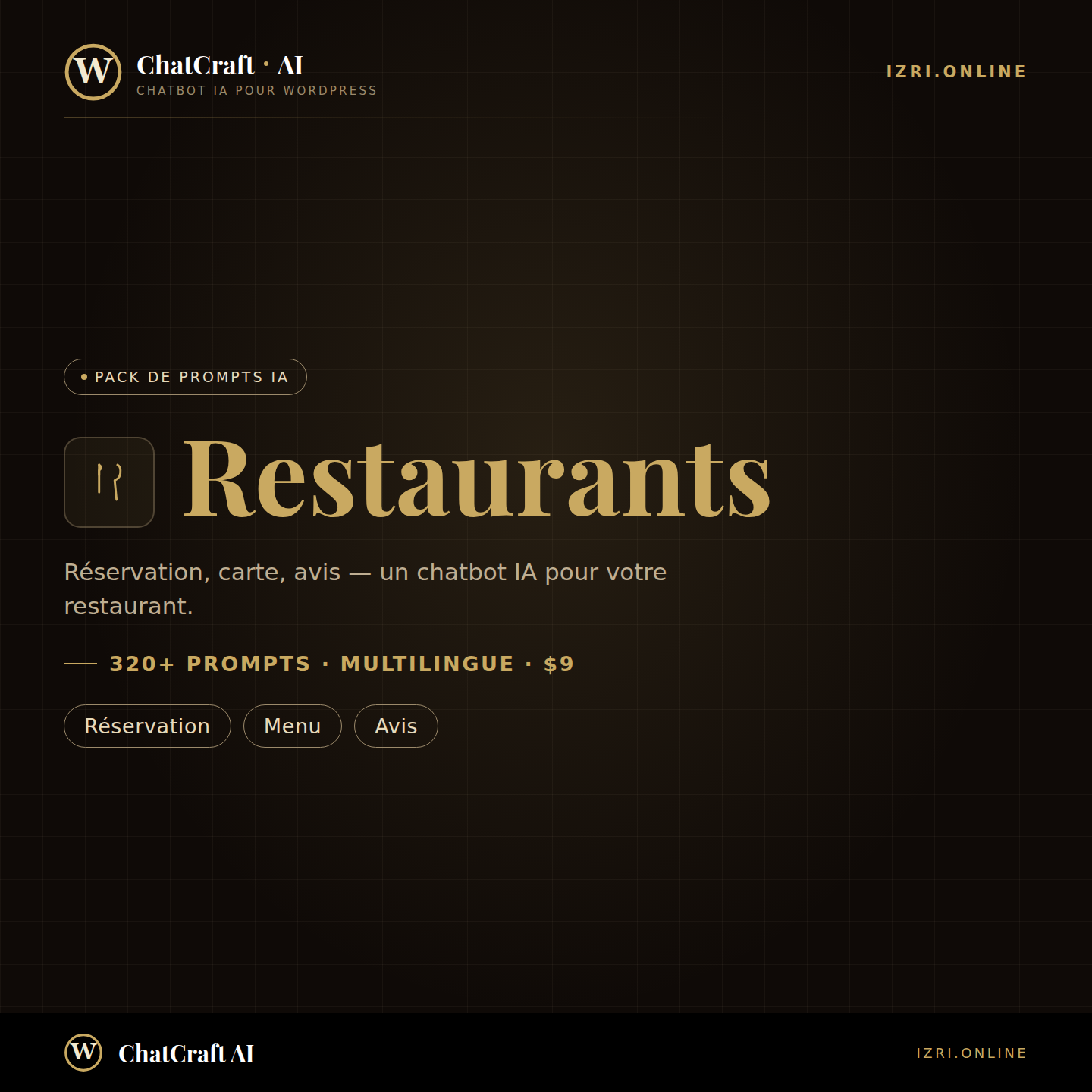 Pack de Prompts IA — Restaurants (320+)