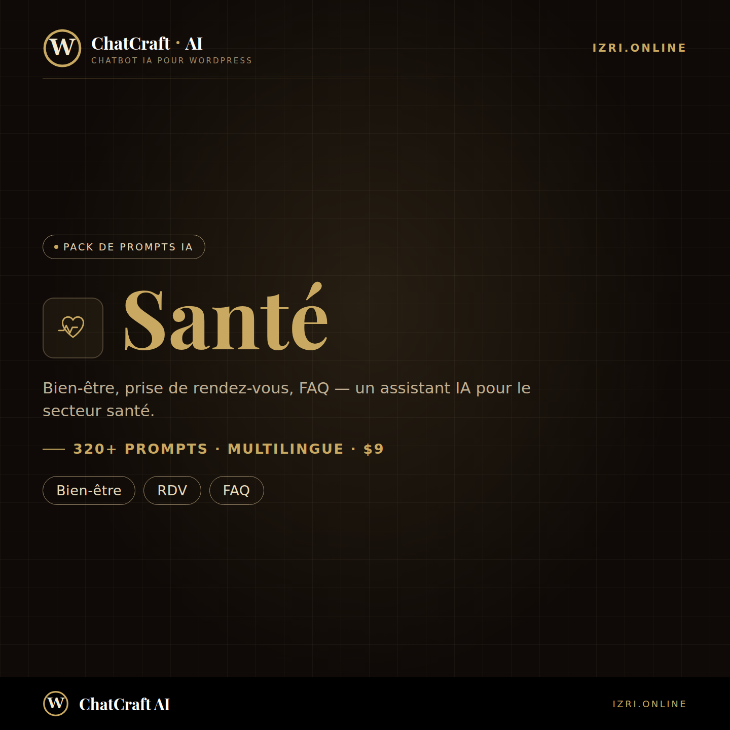 Pack de Prompts IA — Santé (320+)